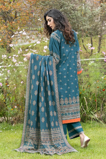 3PC Embroidered stitched Khaddar Suit KKHE-3581 - Embroidered - KHAS STORES US -